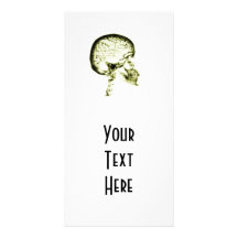X-RAY SKULL BRAIN - YELLOW PICTURE CARD