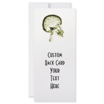 X-RAY SKULL BRAIN - YELLOW CUSTOM RACK CARDS