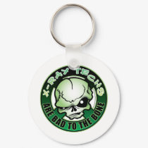 X-Ray Techs: Bad To The Bone keychains by fightcancertees X-Ray Techs: Bad To The Bone keychains