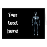 X-Ray Vision Blue Single Skeleton Greeting Card