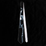 X-Ray Vision Blue Single Skeleton Neck Tie