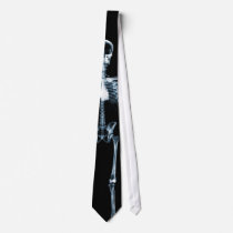 X-Ray Vision Blue Single Skeleton Neck Tie by VoXeeD X-Ray Vision Blue Single Skeleton Neck Tie