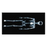 X-Ray Vision Blue Single Skeleton Photo Card Template