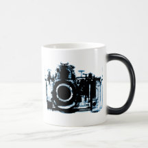 X-RAY VISION CAMERA BLACK BLUE MUG