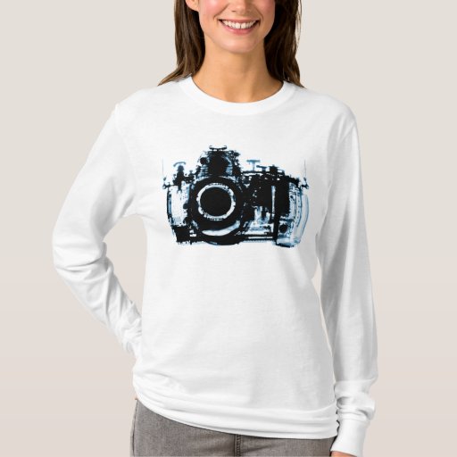 XRAY VISION CAMERA BLACK BLUE TShirt Zazzle