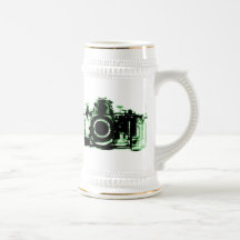 X-RAY VISION CAMERA BLACK GREEN COFFEE MUG