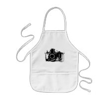 X-RAY VISION CAMERA BLACK & WHITE APRON