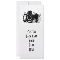 X-RAY VISION CAMERA - BLACK & WHITE PERSONALIZED RACK CARD