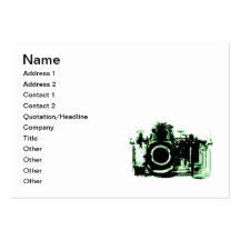 X-RAY VISION CAMERA - GREEN BUSINESS CARD TEMPLATES