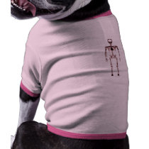 X-Ray Vision Single Skeleton White Red pet clothing by VoXeeD X-Ray Vision Single Skeleton White Red pet clothing
