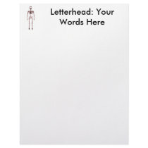X-Ray Vision Single Skeleton White Red Letterhead Design