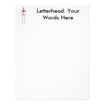 X-Ray Vision Single Skeleton White Red Letterhead Design