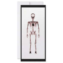 X-Ray Vision Single Skeleton White Red Rack Card Template