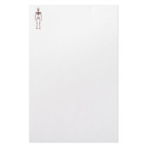 X-Ray Vision Single Skeleton White Red Customized Stationery