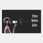 X-RAY VISION SKELETON ON MEGAPHONE - ORIGINAL STICKER