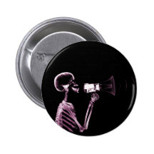 X-RAY VISION SKELETON ON MEGAPHONE -PINK