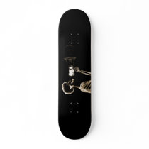 X-RAY VISION SKELETON ON MEGAPHONE - SEPIA SKATE DECK