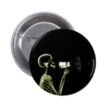 X-RAY VISION SKELETON ON MEGAPHONE - YELLOW PINS