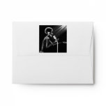 X-RAY VISION SKELETON SINGING ON RETRO MIC - B&W ENVELOPES
