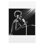 X-RAY VISION SKELETON SINGING ON RETRO MIC - B&amp;W CUSTOM STATIONERY