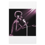 X-RAY VISION SKELETON SINGING ON RETRO MIC - PINK STATIONERY