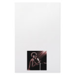 X-RAY VISION SKELETON SINGING ON RETRO MIC - RED STATIONERY DESIGN