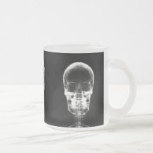 X-RAY VISION SKELETON SKULL - B&W COFFEE MUG