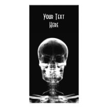 X-RAY VISION SKELETON SKULL - B&W PHOTO CARD