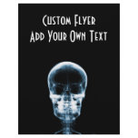 X-RAY VISION SKELETON SKULL - BLUE flyers