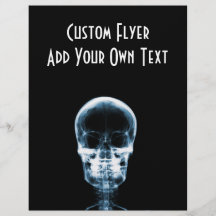 X-RAY VISION SKELETON SKULL - BLUE PERSONALIZED FLYER