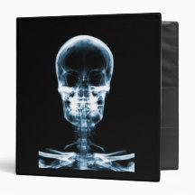 X-RAY VISION SKELETON SKULL - BLUE VINYL BINDERS