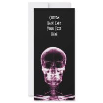 X-RAY VISION SKELETON SKULL - PINK FULL COLOR RACK CARD