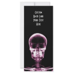 X-RAY VISION SKELETON SKULL - PINK FULL COLOR RACK CARD