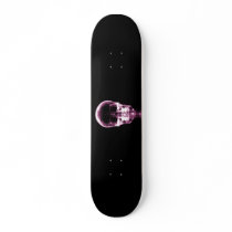 X-RAY VISION SKELETON SKULL - PINK SKATE BOARD DECK