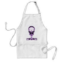 X-RAY VISION SKELETON SKULL PURPLE APRON