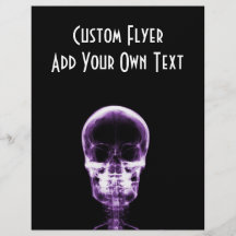 X-RAY VISION SKELETON SKULL - PURPLE CUSTOM FLYER