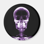 X-RAY VISION SKELETON SKULL - PURPLE REFRIGERATOR MAGNETS