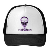 X-RAY VISION SKELETON SKULL PURPLE MESH HATS