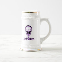 X-RAY VISION SKELETON SKULL PURPLE MUGS