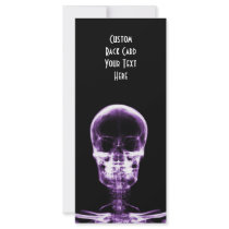 X-RAY VISION SKELETON SKULL - PURPLE CUSTOMIZED RACK CARD