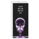 X-RAY VISION SKELETON SKULL - PURPLE CUSTOMIZED RACK CARD