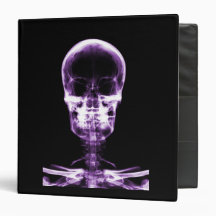 X-RAY VISION SKELETON SKULL - PURPLE VINYL BINDERS