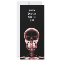 X-RAY VISION SKELETON SKULL - RED CUSTOM RACK CARD