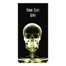 X-RAY VISION SKELETON SKULL - YELLOW PHOTO CARD