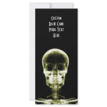 X-RAY VISION SKELETON SKULL - YELLOW RACK CARD DESIGN