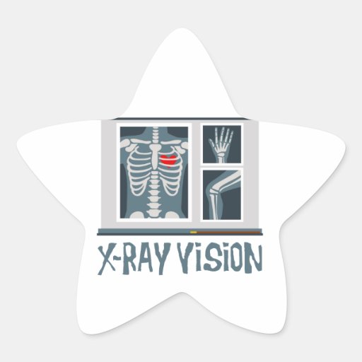 XRay Vision Star Sticker Zazzle