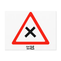 X road sign...I think... Postcard