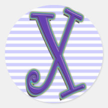 X ROUND STICKER