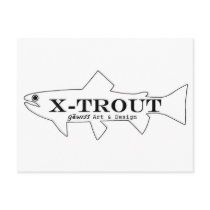 X-Trout Logo postcards