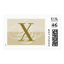X Two Toned Classic Wedding Monogram Stamp